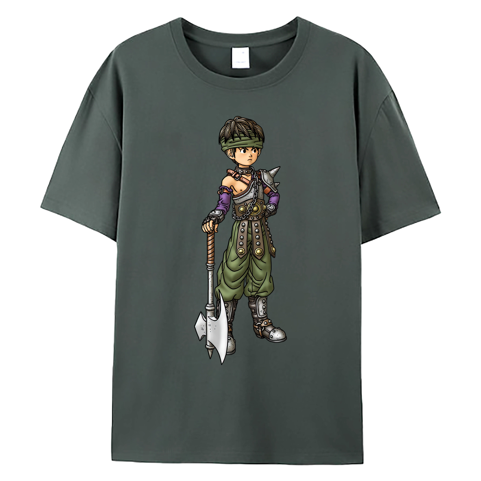 （画像用） ドラゴンクエスト Doragon Kuesuto Dragon Quest 綿100％ メンズ半袖Tシャツ｜肌触りやわらか＆通気性